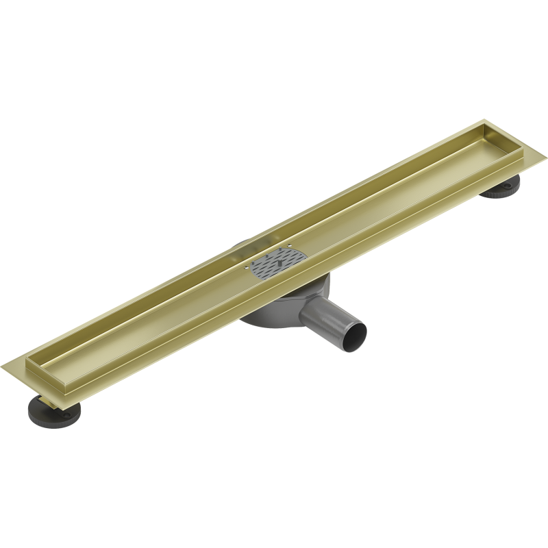 Mexen Flat 360° linear drain body rotating 50 cm, brushed gold - 1A40050