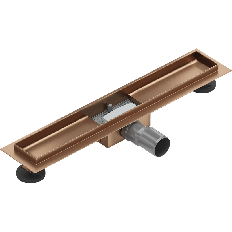 Mexen Flat linear drain body 60 cm, brushed copper - 1C15060