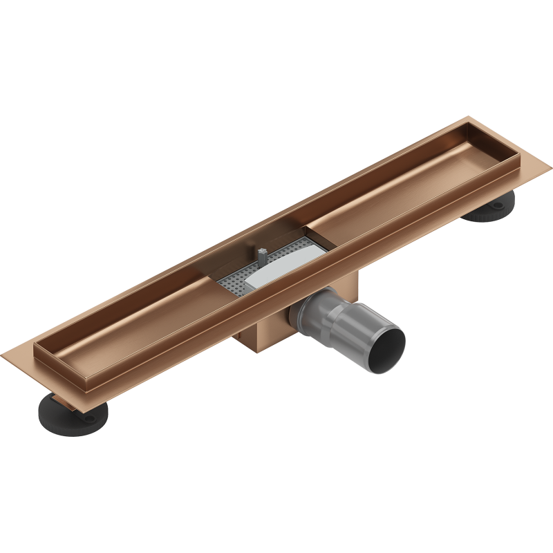 Mexen Flat linear drain body 60 cm, brushed copper - 1C15060