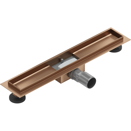 Mexen Flat linear drain body 60 cm, brushed copper - 1C15060