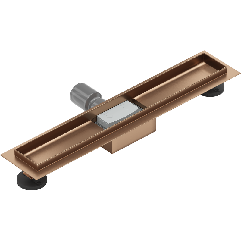 Mexen Flat linear drain body 60 cm, brushed copper - 1C15060