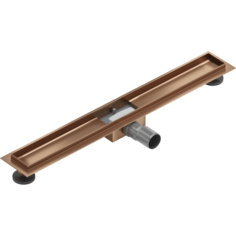 Mexen Flat linear drain body 70 cm, brushed copper - 1C15070