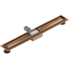 Mexen Flat linear drain body 80 cm, brushed copper - 1C15080
