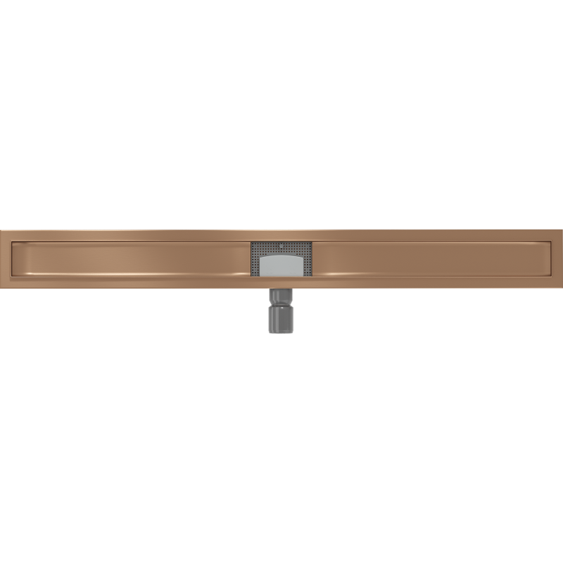 Mexen Flat linear drain body 90 cm, brushed copper - 1C15090