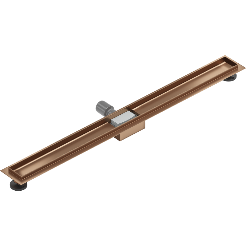 Mexen Flat linear drain body 100 cm, brushed copper - 1C15100