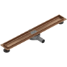 Mexen Flat 360° rotatable linear drain body 60 cm, brushed copper - 1C40060