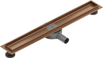 Mexen Flat 360° Rotating Linear Drain Body 70 cm, Brushed Copper - 1C40070