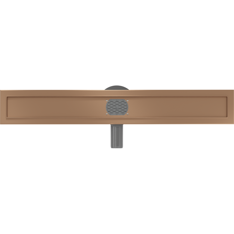 Mexen Flat 360° Rotating Linear Drain Body 70 cm, Brushed Copper - 1C40070