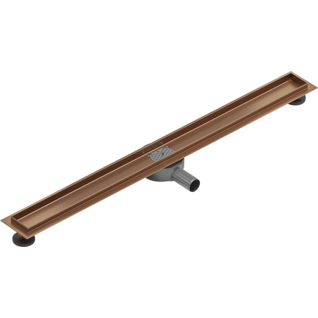 Mexen Flat 360° rotary linear drain body 80 cm, brushed copper - 1C40080