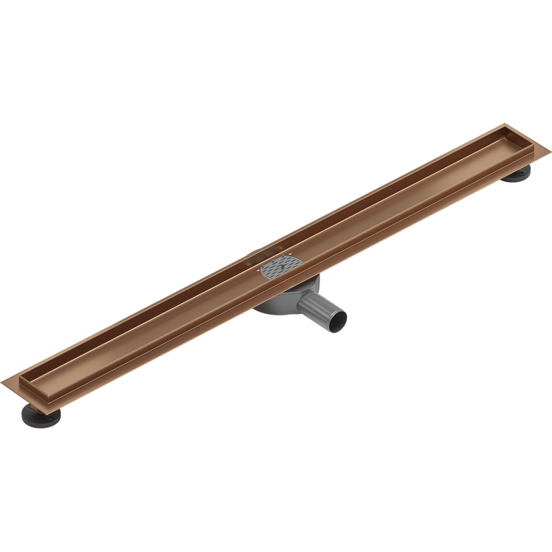 Mexen Flat 360° 90 cm Rotating Linear Drain Body, Brushed Copper - 1C40090