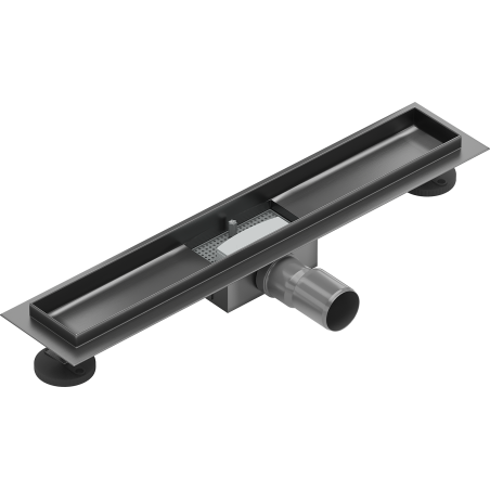 Mexen Flat linear drain body 50 cm, gun gray brushed - 1E15050