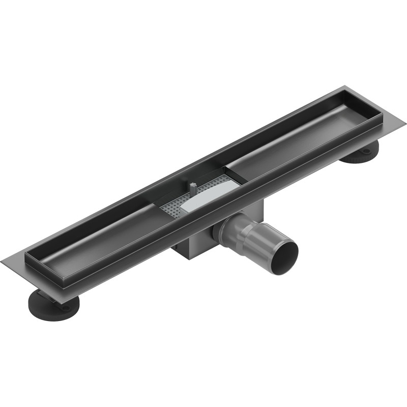 Mexen Flat linear drain body 60 cm, gun gray brushed - 1E15060
