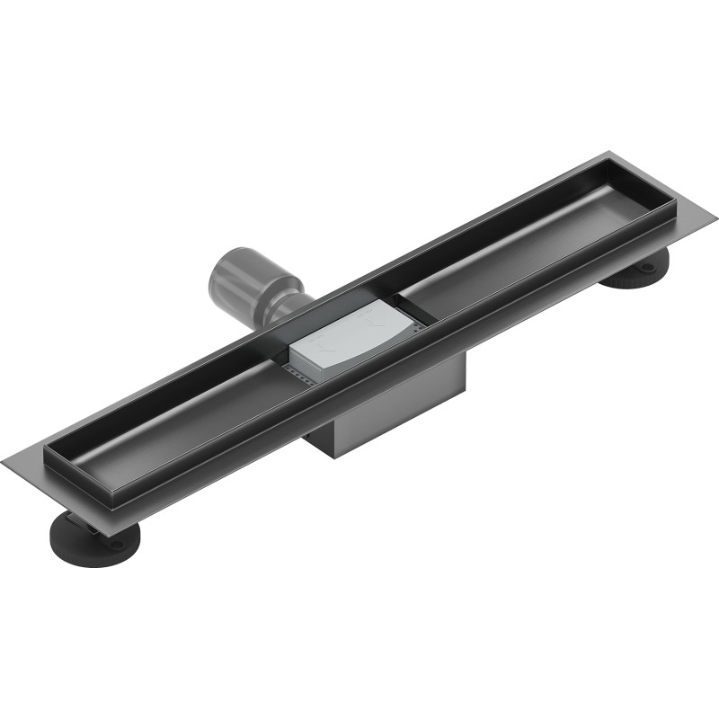Mexen Flat linear drain body 60 cm, gun gray brushed - 1E15060
