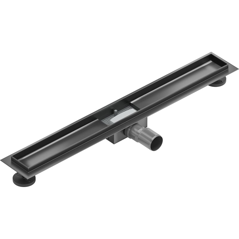 Mexen Flat linear drain body 80 cm, gun gray brushed - 1E15080