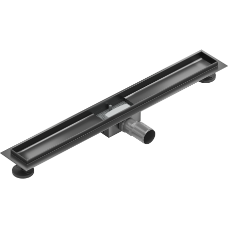 Mexen Flat linear drain body 80 cm, gun gray brushed - 1E15080