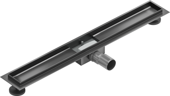 Mexen Flat linear drain body 80 cm, gun gray brushed - 1E15080
