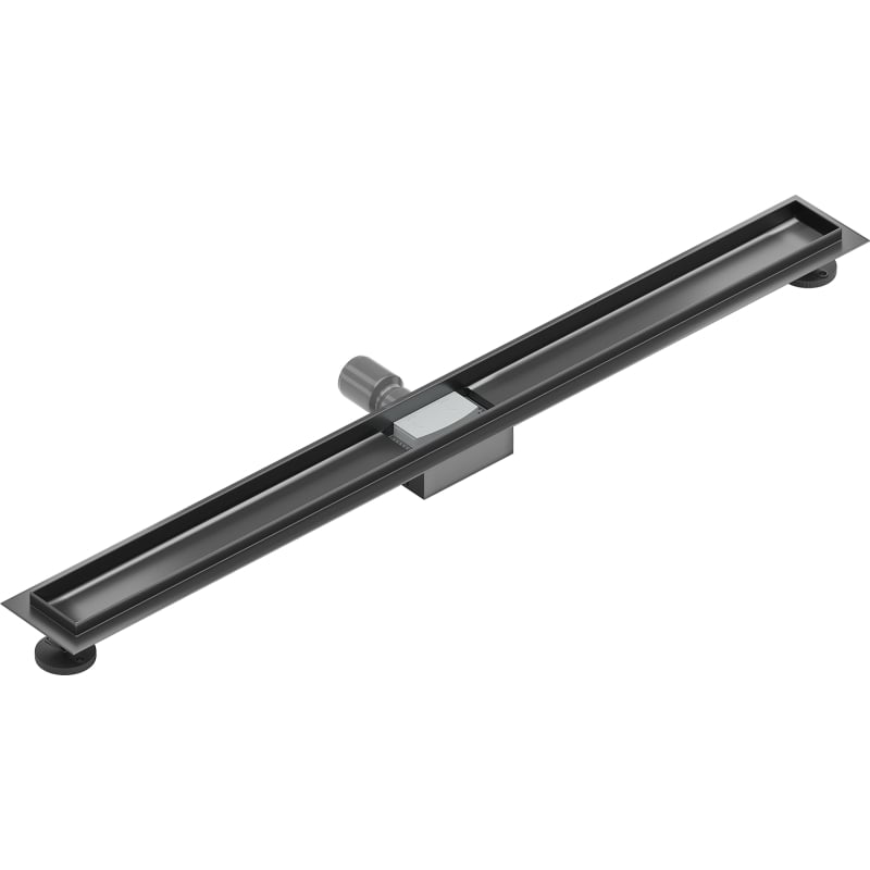 Mexen Flat Linear Drainage Body 90 cm, Gun Gray Brushed - 1E15090