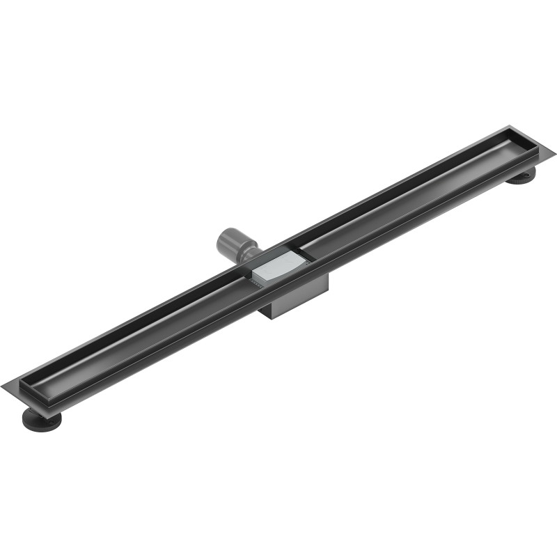 Mexen Flat linear drain body 100 cm, gun gray brushed - 1E15100