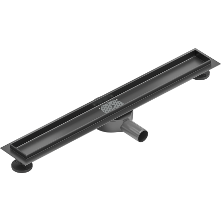 Mexen Flat 360° rotating linear drain body 60 cm, brushed gun gray - 1E40060
