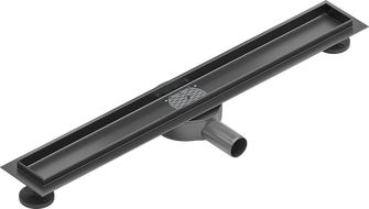 Mexen Flat 360° rotating linear drain body 60 cm, brushed gun gray - 1E40060