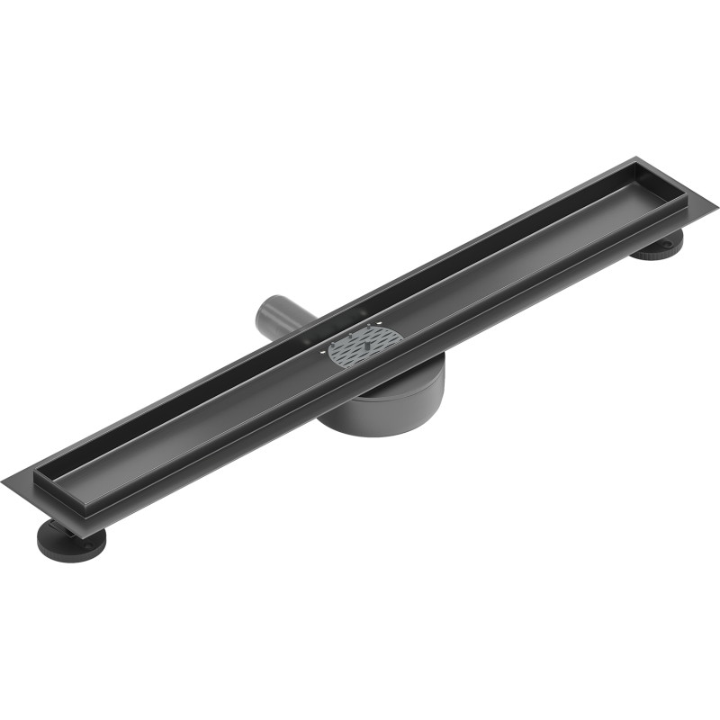 Mexen Flat 360° rotating linear drain body 60 cm, brushed gun gray - 1E40060
