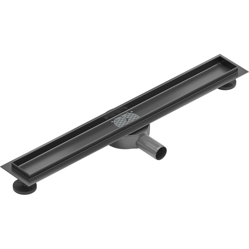 Mexen Flat 360° rotating linear drain body 70 cm, brushed gun gray - 1E40070