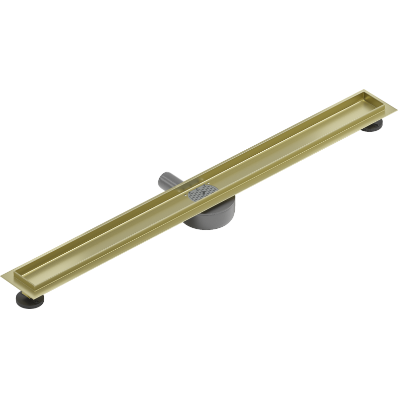 Mexen Flat 360° rotatable linear drain body 80 cm, brushed gold - 1A40080