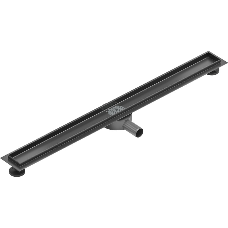 Mexen Flat 360° Rotary Linear Drain Body 80 cm, Brushed Gun Gray - 1E40080