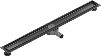 Mexen Flat 360° rotary linear drain body 90 cm, brushed gun gray - 1E40090