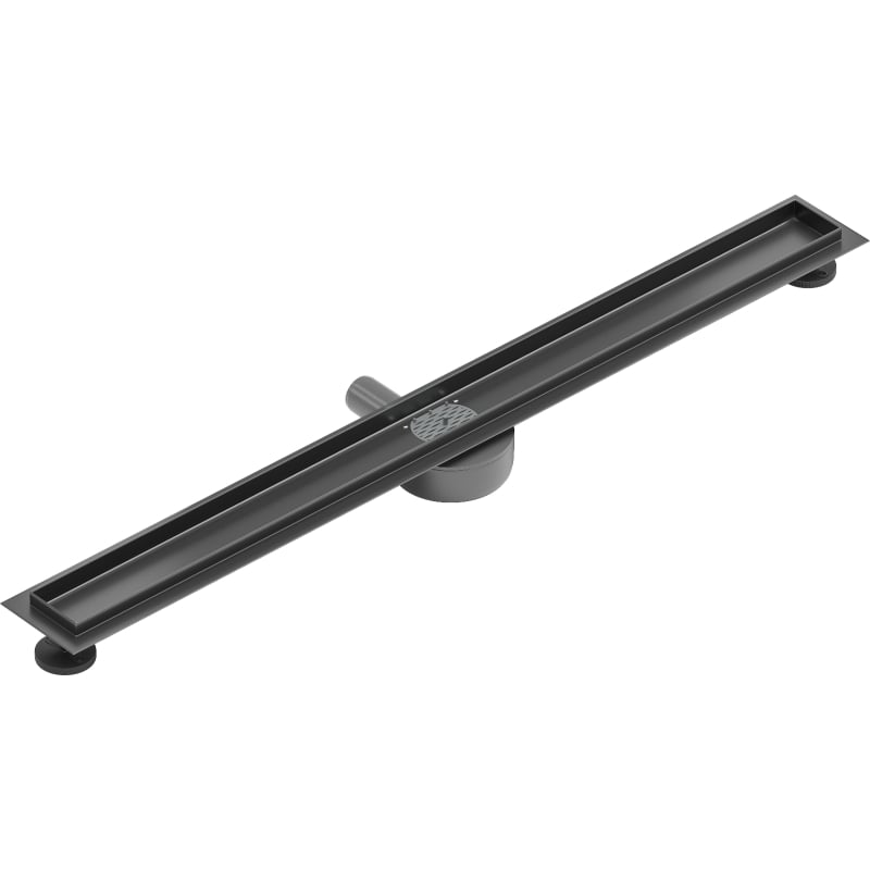 Mexen Flat 360° linear drain body rotating 100 cm, gun gray brushed - 1E40100