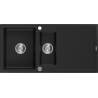 Mexen Andres 1.5-compartment granite sink with a drip tray 1000 x 500 mm, Black - 6515101510-77
