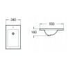 Mexen Alir countertop sink 34 x 55 cm, white - 25503400