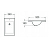 Mexen Alir Inset Washbasin 34 x 55 cm, White - 25503400