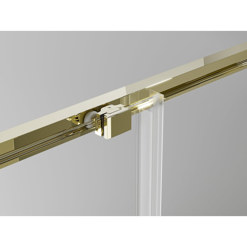 Mexen Exo-S Duo 3S 3-panel sliding shower cabin 160 x 100 cm, transparent, gold - 8152-160-100-50-00-3S