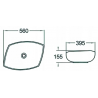 Mexen Gianna countertop basin 56 x 39 cm, white - 21915600