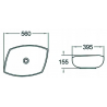 Mexen Gianna countertop washbasin 50 x 39 cm, White - 21915600