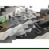 Mexen Leo granite sink 1-bowl with drainer and Rita kitchen tap, black/silver metallic - 6501-73-670300-00