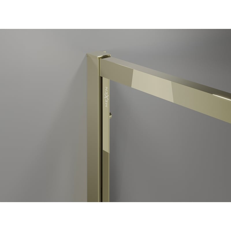 Mexen Exo-S 3S 3-Wall Sliding Shower Cabin 180 x 90 cm, Transparent, Gold - 8151-180-090-50-00-3S