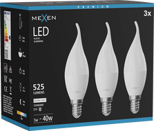 Mexen Nova 3x LED Bulb Flame E14, C37, 5W, Neutral - 4000K, 525 lm - L106-E14-0540-01x03