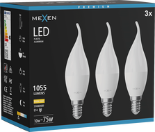Mexen Nova 3x LED Bulb Flame E14, C37, 10W, Warm - 3000K, 1055 lm - L106-E14-1030-01x03