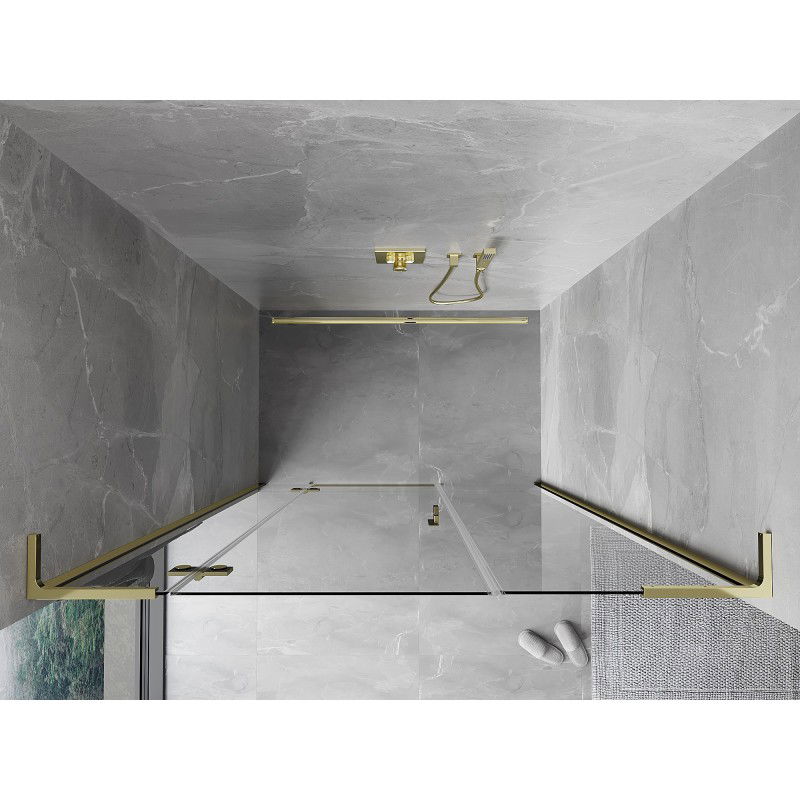 Mexen Mist-H L shower door pivot left 120 cm, transparent, gold - 8A5L-120-001-50-00-L