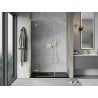 Mexen Mist-H L left pivot shower door 155 cm, transparent, gold - 8A5L-155-001-50-00-L
