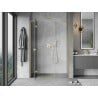 Mexen Mist-H L left hinged shower door 140 cm, transparent, brushed gold - 8A5L-140-001-55-00-L