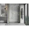 Mexen Mist-H L right hinged shower door 120 cm, transparent, brushed gold - 8A5L-120-001-55-00-P
