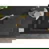 Mexen Leo granite sink 1-bowl with drainer and Rita kitchen tap, black speckled - 6501-76-670300-50