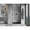 Mexen Mist-H L right opening shower door 95 cm, transparent, black - 8A5L-095-000-70-00-P
