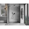 Mexen Mist-H L Right-Swing Shower Door 120 cm, Transparent, Black - 8A5L-120-001-70-00-P