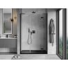 Mexen Mist-H L Right-Swing Shower Door 120 cm, Transparent, Black - 8A5L-120-001-70-00-P
