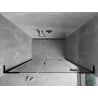 Mexen Mist-H L Right-Swing Shower Door 120 cm, Transparent, Black - 8A5L-120-001-70-00-P