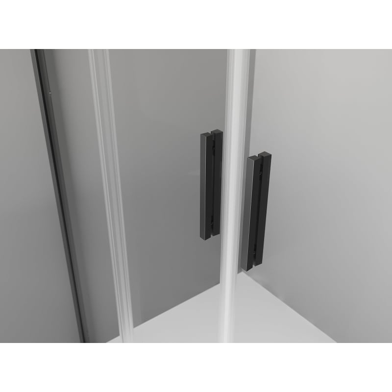 Mexen Exo-3S 3-wall sliding shower cabin 150 x 75 cm, transparent, black - 8152-150-075-70-00-3S